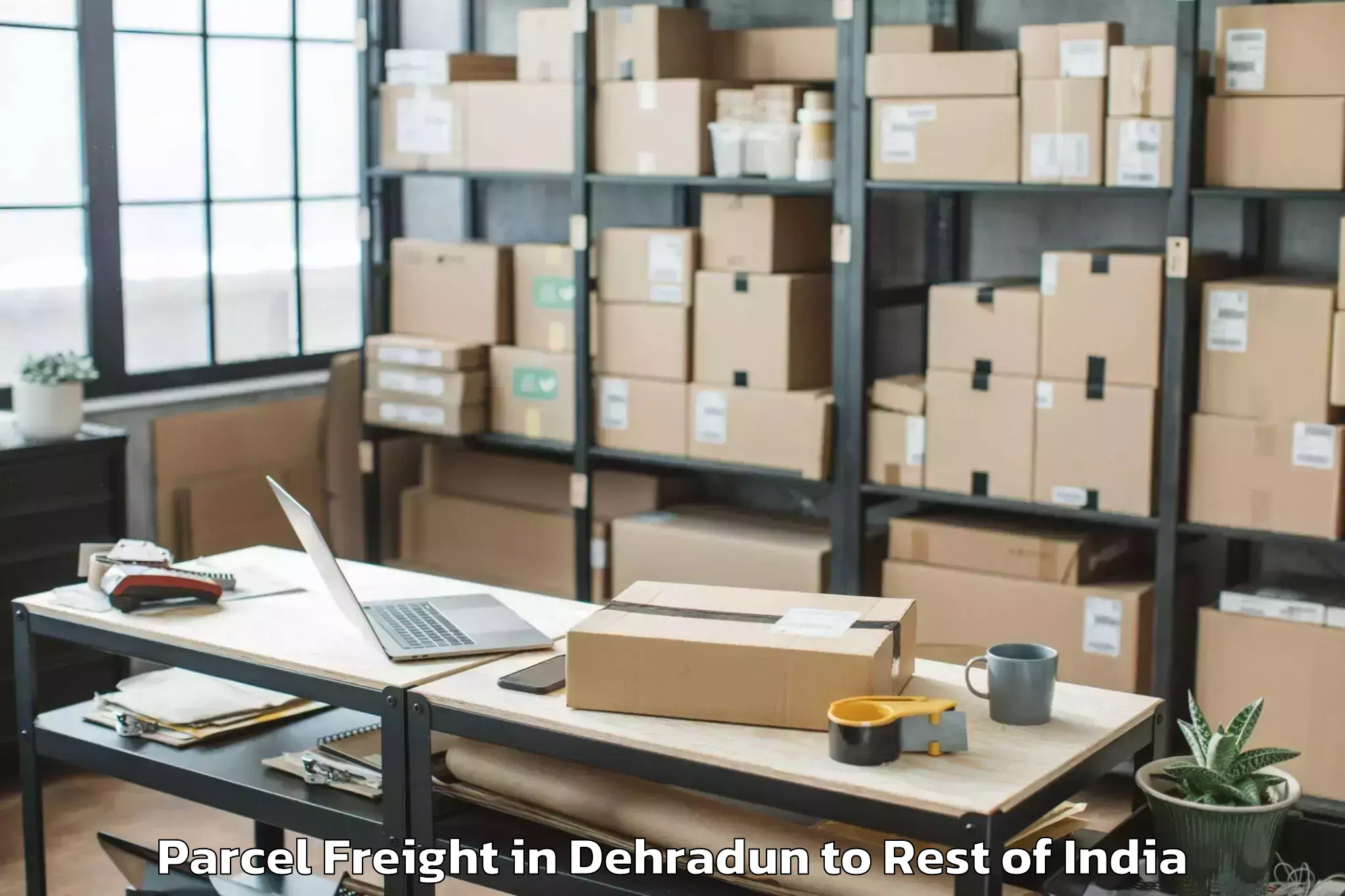 Reliable Dehradun to Chilkoor Parcel Freight